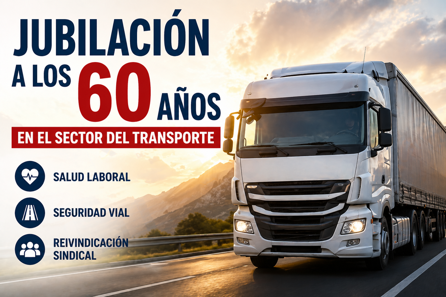 Jubilación a los 60 años en transporte: salud laboral y seguridad vial