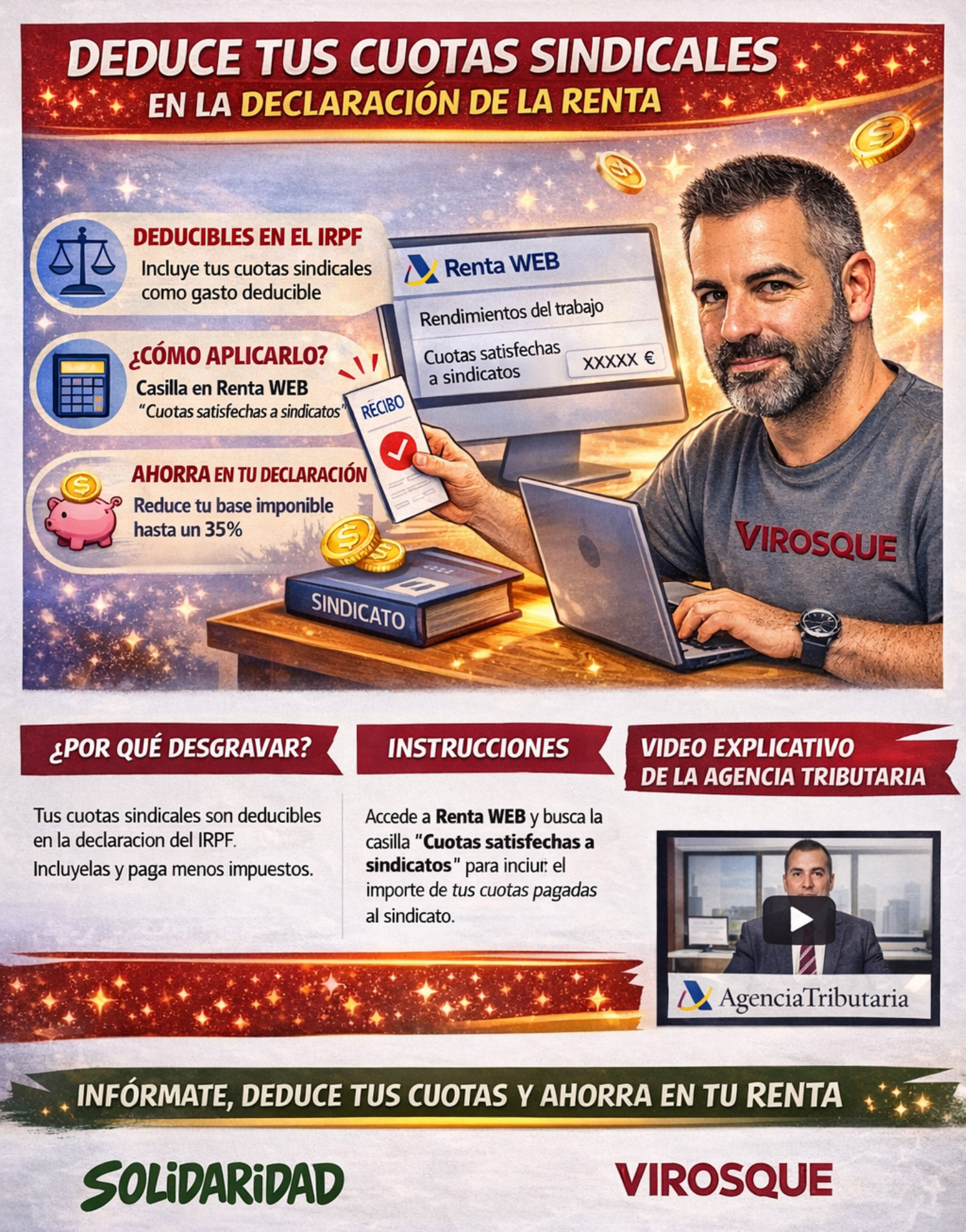 Deducción de cuotas sindicales en la renta